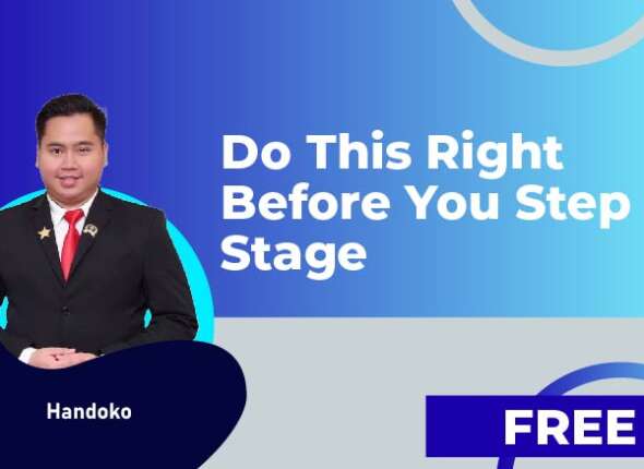 Do This Right Before You Step on Stage