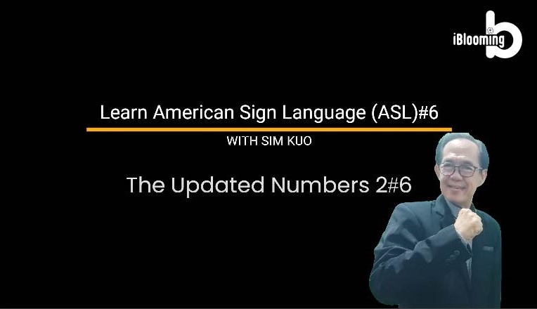 Learn American Sign Language (ASL) with Sim Kuo – The updated Numebrs 2#6 — 1-20