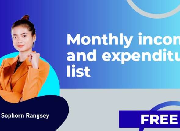 Monthly income and expenditure list