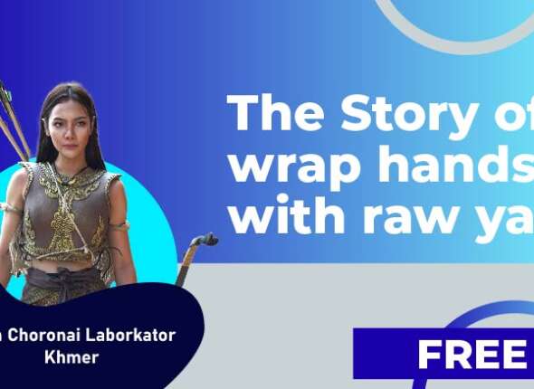 The Story of wrap hands with raw yarn