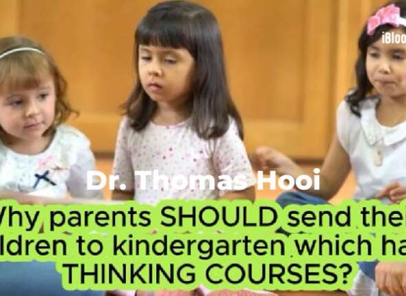 Their children to kindergarten which have thinking courses