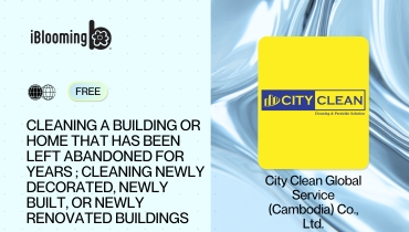 4. Cleaning a building or home that has been left abandoned for years ; cleaning newly decorated, newly built, or newly renovated buildings